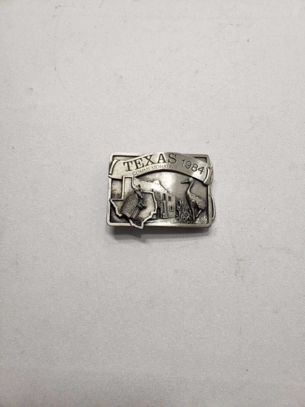 1984 Texas Commemorative Belt Buckle Limited Edition #1326/5000 Pewter Tone